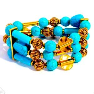 🔥🔵🔥 “COACHELLA CONFIDENCE” BLUE BRACELET ~ PAPARAZZI❗️🔥🔵🔥